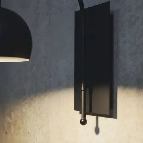 Aplique Bocha caño curvo