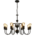Araña Candelabro 8 luces NEGRO